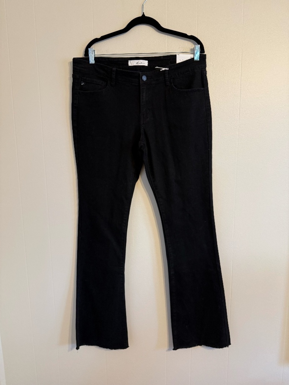 NWT Junior KanCan Black Jeans, Size 15/31, 5 Pockets and Frayed Hem